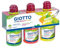 Giotto Extra Quality Fluo, Témpera lista para el uso, Botella Bio PET, 250ml, Colores fluo, 3 uunidades