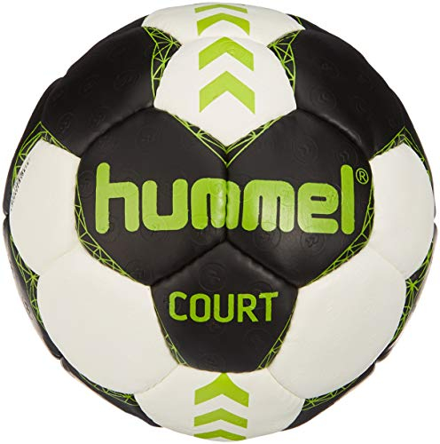 hummel Erwachsene Court Handball, Asphalt/Green Lime, 3