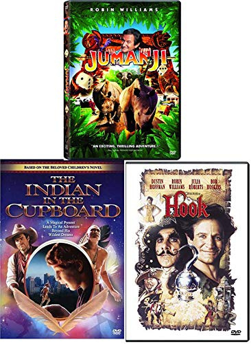 Jungles Indians Neverland Triple Magical Adventure Hook + Indian in the Cupboard & Jumanji 3 DVD Family Fun Movie Bundle