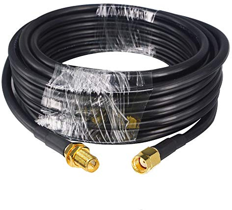 YILAINCUO WiFi Antenne Verlängerung Kabel 5M RP-SMA Stecker auf RP-SMA Buchse RG58 Koaxial Kabel Patchkabel Low Loss Koax für Außenantenne Wireless Router WLAN Netzkabel Kamera System | RP-SMA Koaxial Kabel Low Loss Koax für Außenantenne Wireless Router WLAN Netzkabel Kamera System SDR und mobile Geräte.