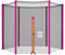 Cliselda Filet Trampoline 305 cm 6 Barres,Filet de Protection pour Trampolines,Résistant aux UV - Rose