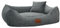 Leo4dog Hundebett Cord Waschbar Bezug Für kleine mittelgroße und große Hunde Hundekissen Hundesofa Hundekorb (Dunkelgrau, M 80x60)