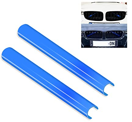 HIBEYO Frontgrill Einsatz Streifen Kühlergrill Einsatz Zierleiste Passt für BMW 5er F10 F11 F07 6er F06 F12 F13 F01 7er F02 F03 F04 F01 F02 F03 F04 Sportstil Grilleinsätze Zierleiste Zubehör-Blau