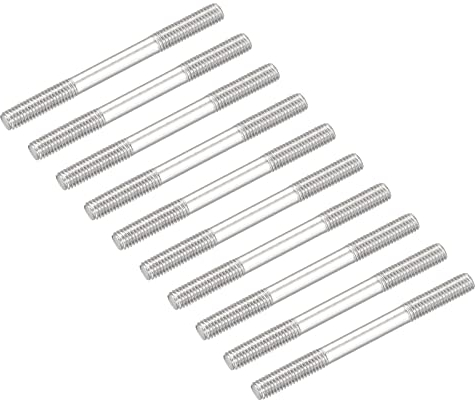 METALLIXITY 20Stk Beidseitige Stiftschraube M5 60mm 304 Edelstahl Stabschraube für Haushalt