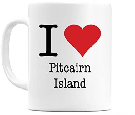 WeDoMugs I Love Pitcairn Island 11oz Coffee Tea Mug Cup