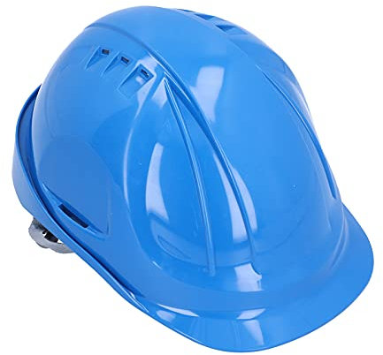 SYH&AQYE Blauer ABS Schutzhelm, Verstellbarer, Bequemer Anti Smash Helm, Höhenarbeits und Rettungsschlitzhelm Mit 8 Punkt Stofffutter, Knopfverstellung für Baustellen