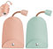 URAQT Ausziehbares Schlüsseletui,2 Stück Unisex Schlüsseltasche Tragbarer Ausziehbarer Autoschlüsselhalter PU Schlüsseletui Fall für Autoschlüssel Schlüsselmäppchen mit Hülle Rosa Hellblau