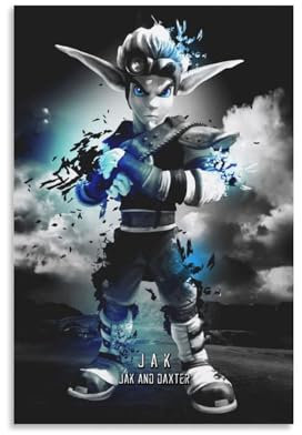 REOTTO Jak And Daxter Poster Dekorative Malerei Leinwand Wandkunst Wohnzimmer Poster Schlafzimmer Malerei,Wandkunst Bilddruck Moderne Familienzimmer Dekor 12x18inch(30x45cm)