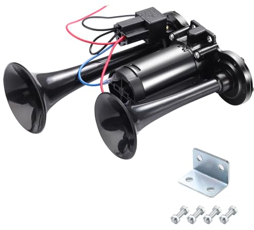 Rupse Hupe Luft Horn, Lufthorn Drucklufthorn auto Horn mit Kompressor 12V für PKW LKW Booten Motorrädern