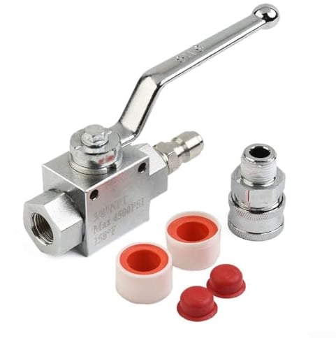 Kit de vanne à boisseau sphérique pour nettoyeur haute pression, robinet à boisseau sphérique pour nettoyeur haute pression, 1,9 cm, 4500 PSI