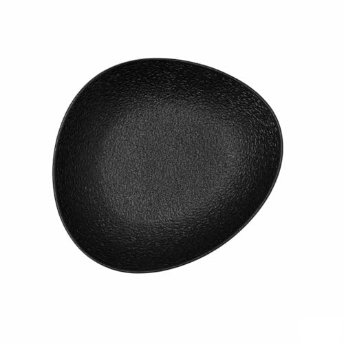 Bidasoa Plato Hondo Fosil Negro Cerámica Ovalado 22 x 19,6 x 4,5 cm (6 Unidades)