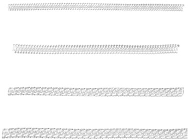 2 Stück transparente Silikon-Schutzmaße, weiche Spiralring-Spanner, Set Größenversteller für lose 2/3/5 mm Spanner für lose Ringe, Damen und Herren