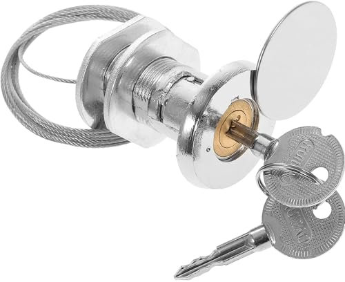 Cerradura para puerta de garaje apertura de emergencia desde el exterior cable de acero 1 metro y 2 llaves perfil europeo para abrir urgencia puertas basculantes y seccionales portones cocheras