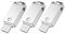 JOIOT 3 Stück USB Stick 32GB USB C Stick 2.0 Mini USB Sticks USB Flash Drive 2-in-1 Speicherstick OTG USB-Stick Metall Wasserdichtes USB Flash Laufwerk für Mac IOS iPhone Android Linux Windows Silber