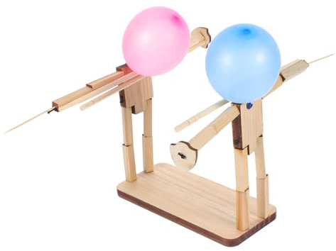 VICASKY Fechtspielzeug Aus Holz Kinderspielzeug Set Handgefertigtes Fechtpuppen Set Für Kinder Fechtpuppen Zubehör Tischpuppe Kampfspielzeug Puppenbau Set Desktop