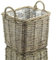 Van der Leeden Rattan Pflanzkorb quadratisch mit Folienauskleidung 30 x 30 cm