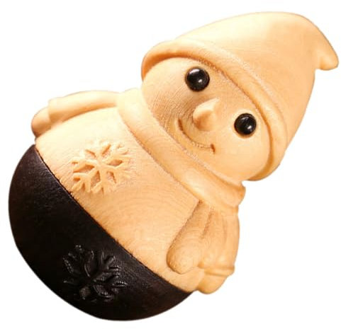 Cabilock Schneemann-Tumbler-Spielzeug Weihnachtszubehör Leuchtende Farben und Handpoliertes Design