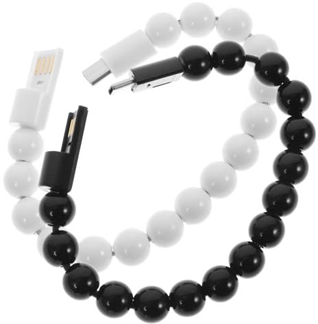 jojofuny 2pcs Bead Bracelet Charger Usb Data Cable Bracelet Creative Charging Cable for Type-c Stylish Design