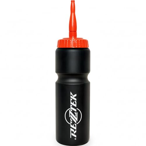 Rezztek Hockey-Wasserflasche 750 ml mit langem Sportaufsatz, Bio-Kunststoff | Sport-Trinkflasche mit Schraubverschluss – Hockeyflasche für Eishockeybahn, Fitnessstudio und Feld – Spülmaschinenfest