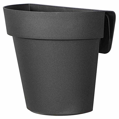 Euro 2016 0607425 3 PLAST Up Vase mit Reserve 25 cm Anthrazit Wohnen, Multicolor