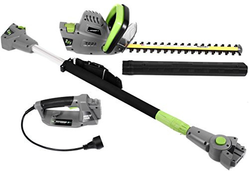 Earthwise CVPH43018 Corded 4.5 Amp 2-in-1 Convertible Pole Hedge Trimmer,Grey