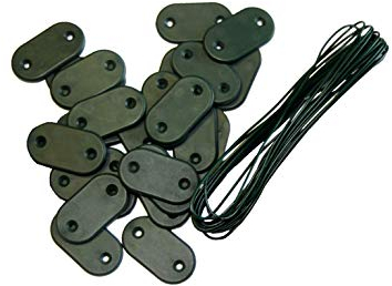 MAILLESTORE Kit de Fixation Brise-Vue - Lot de 5 Kits (26 pastilles + 4m de Fil par kit) Vert Lot de 5 Kits