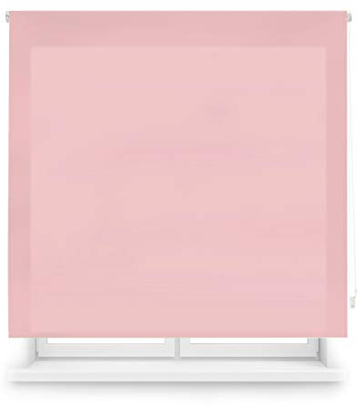 Blindecor Ara | Lichtdurchlässiges Rollo | Rosa | 160 x 175 cm (BxH) | Stoffgröße 157 x 170 cm | Rollos für fenster