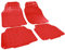 eSituro Universal Fußmatten Automatten Aluminium ALU Chorm Look Rot