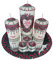Unbekannt Henna Mehndi Stumpenkerzen Set Deko Gastgeschenke (Verschiedene Optionen)