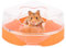 HEEPDD Hamster Badezimmer Toilette,Dreicek Einzelport Kunststoff Badewanne Toliette, für alle kleine Haustier Hamster Eichhörnchen (zufällig Farbe) Bürsten
