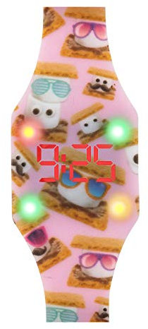 Kiddus Digital LED Uhr für Mädchen, Jungen. Soft Silikon Armbanduhr für Kinder und Erwachsene. Langlebige Japanische Batterie. Blinkgläser