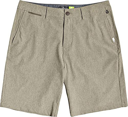 Quiksilver Men's Union Amphibian Hybrid 20 Inch Outseam Water Friendly Short Casual, Kalamata Heather, 32