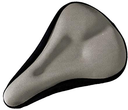 Leisun Housse de selle de vélo en gel de silicone 3D rembourrée et confortable pour VTT, vélo de route, vélo de ville, gris