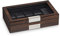 Hermann Jäckle - Uhrenbox Tegernsee I Uhren-Box für 8 XXL Uhren I Uhrenbox Holz I Schmuck und Uhrenbox schwarz mit Walnuss-Dekor I Uhrenbox für Armbanduhren I 9 Fächer für Ringe & Schmuck