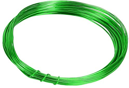 mumbi 30758 grün 10m Basteldraht 1mm, 10 Meter