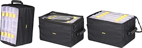 Spro Predator Box Bag 37x24x23cm - Angeltasche + 4 Köderboxen für Raubfischangler, Kunstködertasche zum Bootsangeln, Bootstasche für Kunstköder, Tasche