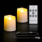 PChero Paquete de 2 velas LED recargables sin llama con temporizador remoto, luces de vela parpadeantes a pilas con cable de carga USB para decoración del hogar, festival
