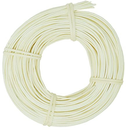 famos Peddigrohr Flechtmaterial Korbflechten 2,25 mm viele Farben zur Auswahl (100g, Weiß)