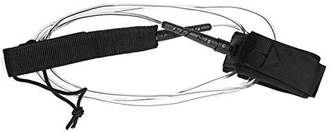 Nimomo Surfboard Leash, Leg Rope, TPU 6ft 5.5mm Durable Surfboard Leash | Surfing Ankle Paddle Board With Hook and Loop Closure Metal Swivels Accessories (Black Transparent)