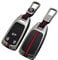 Happyit Cas de Couverture de Clé de Voiture en Alliage de Zinc pour Audi A4 A4L A5 Q5 Q7 TT 3 Boutons Télécommande Accessoires Support Coque Peau (Couleur Mate)
