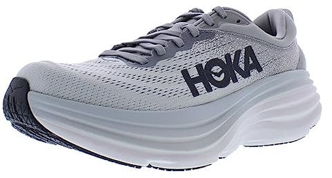 HOKA One One 1123202-SHMS Bondi 8 Uomo, Sharkskin/Harbor Mist EU 44 2/3