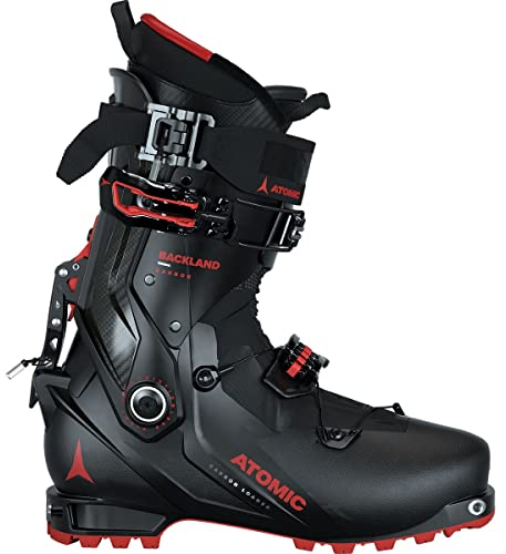 ATOMIC Unisex Schwarz (Backland Carbon Black) Skischuhe, Negro y Rojo, 43 EU