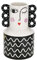 Baroni Home Pop-Vase, modern, handbemalt, Figur für Innen- oder Außenbereich,