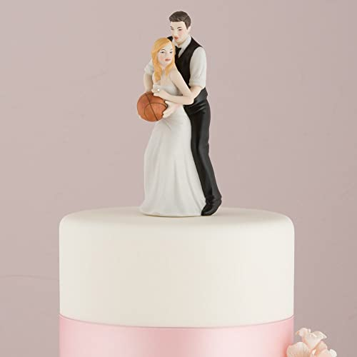 Eins gegen einen Cake Topper Hochzeit Thema Basketball Porzellan handbemalt