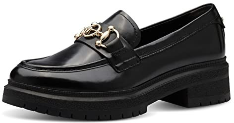 Tamaris Damen Slipper, Frauen Slip On,TOUCHit-Fußbett,Slipper,Mokassins,Halbschuhe,Slides,Schlupfschuhe,schluepfschuhe,Loafer,Black,38 EU