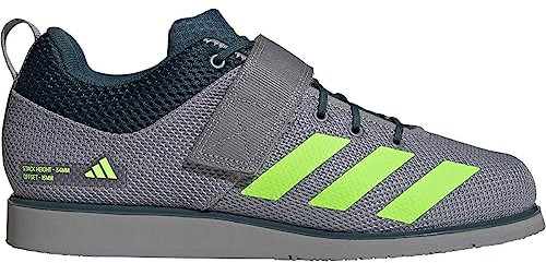 adidas Powerlift 5 Crosstrainer für Erwachsene, unisex, Grey Three/Lucid Lemon/Arctic Night, 11