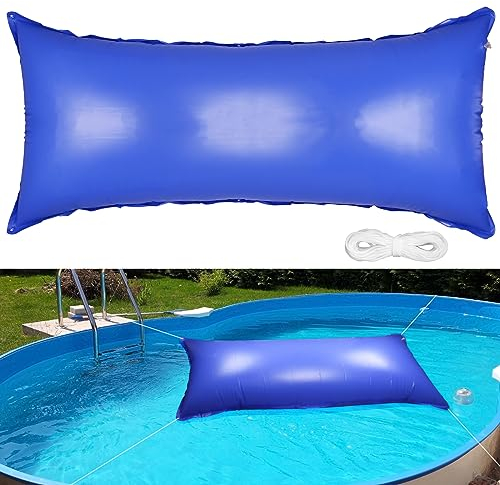 TOYMIS Poolkissen, 1,2 x 2,4m Poolkissen mit Einem 15m Seil Pool Überwinterungskissen Eisausgleichs Poolkissen Oberirdischer Pool für Poolabdeckungen im Winter