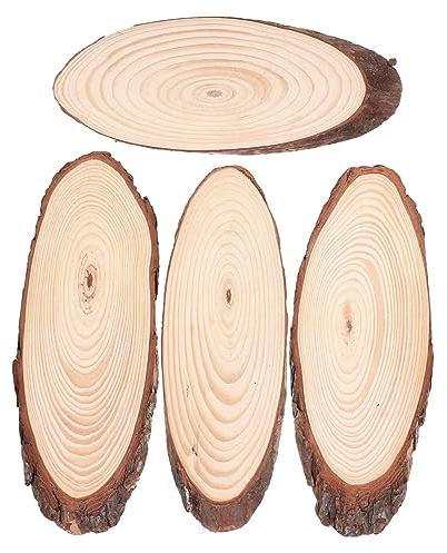 ABOOFAN 4 Stück Trittsteine aus Holz für den Außenbereich Pflastersteine für Gartenwege Trittbrett für den Garten dekorativer Gartenpflasterstein Holzstamm Gehweg Trittsteine Sprungbrett