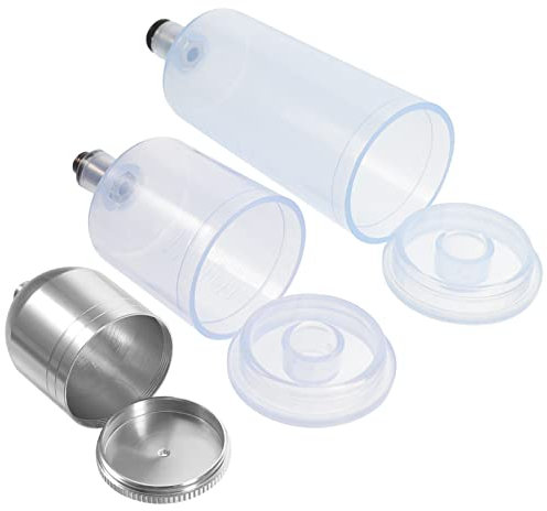 3pcs Glass Airbrush Paint Bottles Dispensing Lids Storage Jars Paint Mixing Siphon Airbrush Use Containers Hobby Model Painting