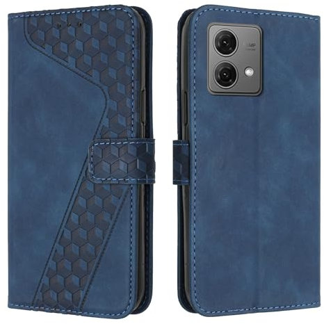 OKZone Funda para Motorola Moto Edge 40 Neo,PU Cuero Flip Carcasa Fundas Móvil de Tapa Libro Caso Piel PU para Moto Edge 40 Neo,Billetera Tarjetero Case Telefono Cubrir Móvil Phone Cover（Azul